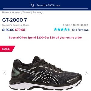 ASICS GT-2000 7 women’s size 9 running shoes